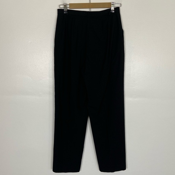 Talbots Women's Pants Size 10P Color Black Pleated Trousers Stretch High Rise - Picture 5 of 13